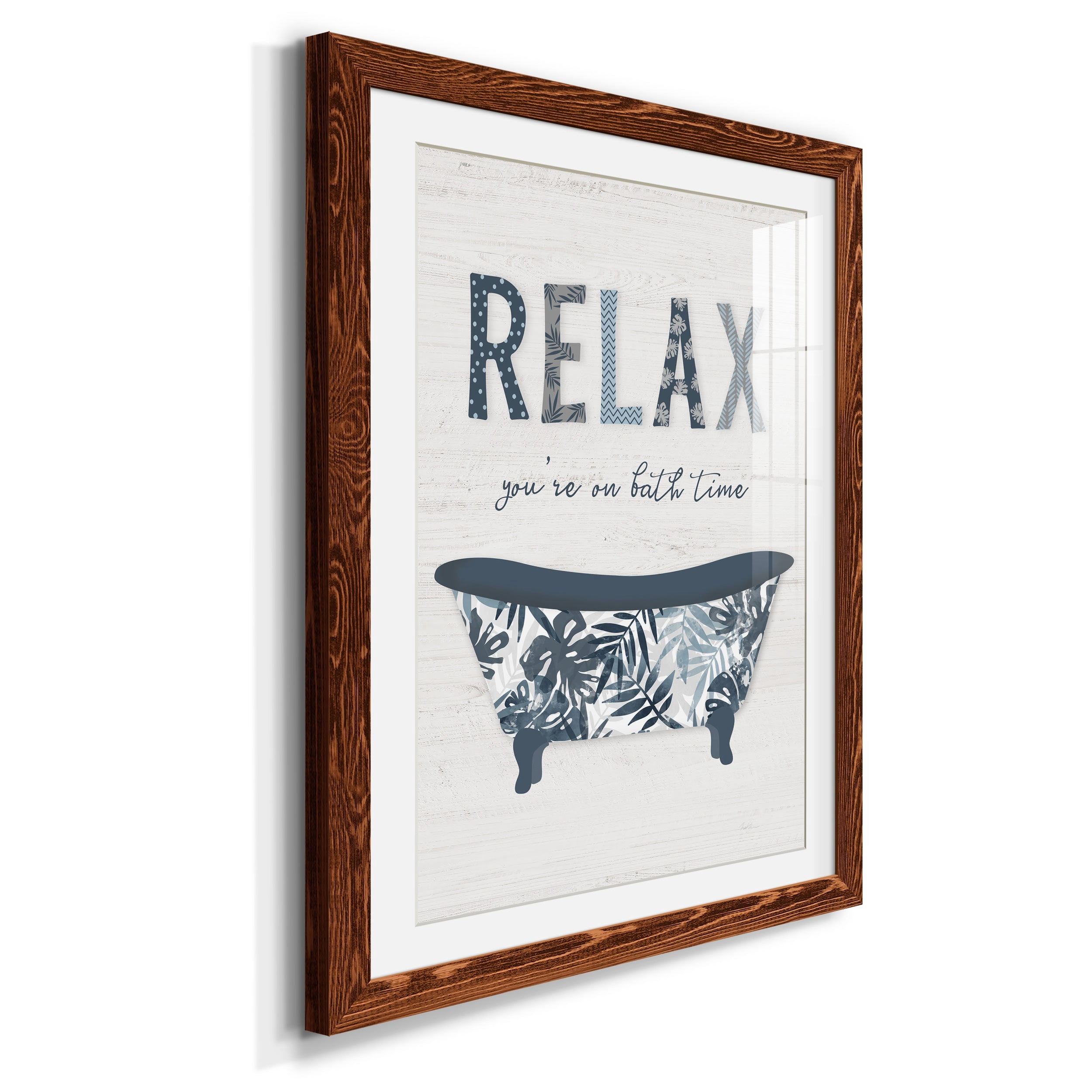 Palm Bath I - Premium Framed Print - Distressed Barnwood Frame - Ready to Hang