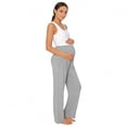 thumbnail image 7 of Abomasnow Womens Maternity Pants Over Belly High Waist Straight Leg Stretchy Pants Work Office Business Casual Pregnant Trousers with Pockets, 7 of 7