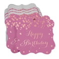 thumbnail image 3 of Inkdotpot Hang Tags Happy Birthday Favor Bracket Shape Gift Tags Real Rose Gold Foil Bonbonniere Tag Pack Of 50, 3 of 7