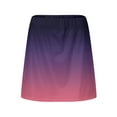 thumbnail image 5 of Women's Summer Ruffle Short Double Layer Gradient Color 2 In 1 Shorts Comfy Dailywear Beach Vacation Workout Running Sports Skirts,Dark Purple,M, 5 of 6