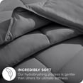 thumbnail image 3 of Ivy Union Comforter - Down Alternative - Easy Care Super Soft Microfiber, Full/Queen, Gray, 3 of 6