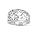 thumbnail image 3 of 925 Sterling Silver Oxidized Platinum Plated Multiple Hearts Women Valentines Day Gifts Ring, 3 of 4