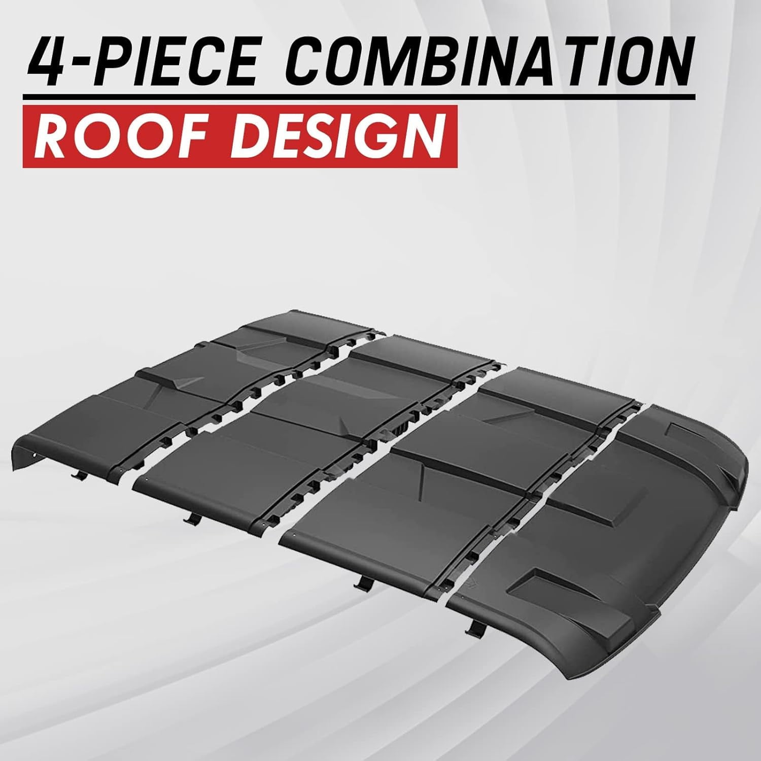 A & UTV PRO Roof Top for Polaris Ranger Crew XP 1000 900 2015-2023, Ranger Crew 900/570 Full-Size, 4-Piece Combination Poly Crew Sport Hard Roof Accessories, Replace OEM # 2889223, 4 Seater