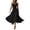 Black, variant on Women's Halter Neck Keyhole Midi Dress, Sleeveless Flowy A-Line Long Dress for Formal Events, Weddings, Parties & Casual Summer Wear(Wine/M)
