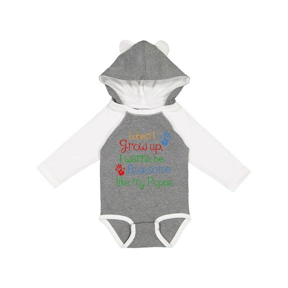 Inktastic Awesome Like Poppa Boys or Girls Long Sleeve Baby Bodysuit