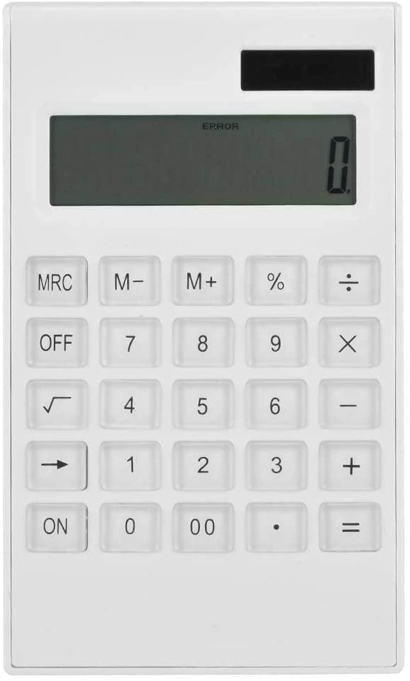 Black and White Black and White,2 Pieces Office Calculator,BESTWYA 12 Digit Dual Power Business Handheld Desktop Calculator