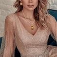 thumbnail image 2 of Fashion Color Crystal Jewelry Set Geometry Rectangle Pendant Rhinestone Necklace Rings and Drop Earrings for Women Ladies Gifts Gold Plated, 2 of 6