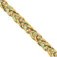 thumbnail image 2 of 14K Solid Yellow Gold 2.6mm 3 Wire Spiga Wheat Link Chain Necklace, 2 of 4