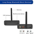thumbnail image 2 of BE-RCA Long Range Bluetooth Music Receiver, Wireless Audio Adapter for Wired Speakers or Home Music Streaming Stereo System, Black, 2 of 5