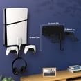 thumbnail image 3 of Kit de montaje en pared 6 en 1 para PS5 Silm compatible con la consola Playstation 5 Silm (edición Disc y Digital) con cable de carga magnético y soporte desmontable para mando, 3 of 7