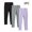 Purple 1, variant on BRGZLK 3 Pack Thin Leggings for Toddler Girls Trendy Solid Color High Waist Elastic Lounge Pants Yoga Active Dance Running Tights Hot Pink 8-9 Years