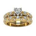 thumbnail image 1 of Elegant Full Ring Couple Set Featuring Micro Inlaid European Zircon Peach Heart Design With Exquisite Pattern For Occasions, 1 of 1
