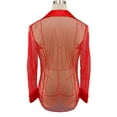 thumbnail image 7 of gakvbuo Plus Size Summer Tops For Women Tops Dressy Casual Tunic Tops To Wear With Leggings New Mesh Shirt Women Sexy Bodydoll Lingerie Long Sleeve Pajamas Red Tops S-3XL, 7 of 7