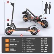 ASKGO GT28 Electric Scooterfor Adults, 1500W Single Motor, 28MPH & 55Mile Range, 48V 20A Battery&5 Speed, 11 Off-Road Tires, Foldable Sport Scooter for Commuting, UL2272