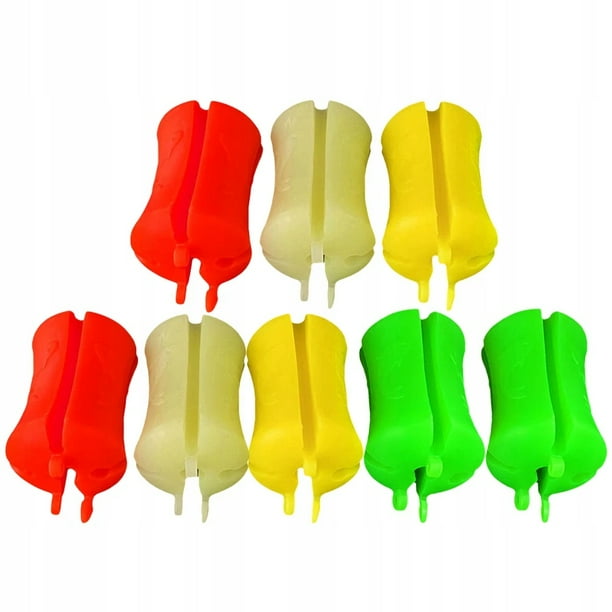 Ocho barras de tracción multifuncionales de color mixto, soporte de barras de tracción, barras de protección de silicona multicolor, para aparejos de pesca de luya