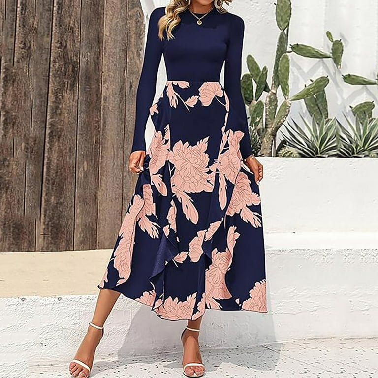 ワンピース Winter Floral Long-sleeve Dress Winter Floral Long-sleeve Dress