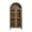Brown + MDF+2, variant on KAIFENG High Arched Storage Cabinet with Lamp Adjustable Shelves for Living Room Entryway Black