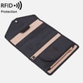 thumbnail image 1 of SHAR Multi-Purpose Passport Holder with Rfid Blocking Travel Wallet (Black) Passport Holder and Vaccination Card Holder Trifold Document Organizer Travel Essentials, 1 of 5