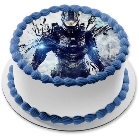 Halo 4 Halo Nation John 117 Master Chief Edible Cake Topper Image Abpid Walmart Com Walmart Com