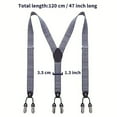 thumbnail image 4 of FNNMNNR Bretelles Élastiques Stylées pour Hommes à Dos en Y - Bretelles de Pantalon Ajustables avec 6 Pinces de Protection en Métal, Sangle Ceinture Durable, Choix de Cadeau Idéal pour Lui Affaires Formel Ou Décontracté Occas, 4 of 7