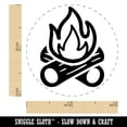 thumbnail image 2 of Campfire Cartoon Self-Inking Rubber Stamp Ink Stamper - Brown Ink - Mini 1/2 Inch, 2 of 7