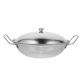 thumbnail image 2 of Sartén de acero inoxidable con tapa, olla, estufa, utensilios de cocina, duraderos, prácticos, wok, para revolver, restaurante, shabu, utensilios de cocina para el hogar, 22,3 x 22,3 x 6,5 cm, 2 of 6