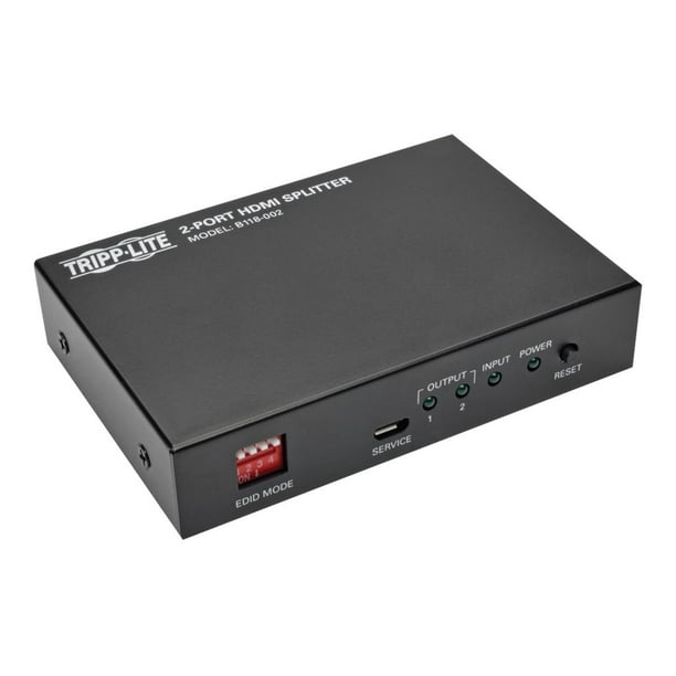 Tripp Lite B118-002 2-Port HDMI Splitter - Walmart.com - Walmart.com