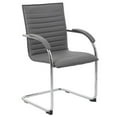 thumbnail image 1 of Pemberly Row Contemporary Faux Leather Office Chair in Gray (Set of 2), 1 of 6