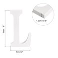 thumbnail image 2 of White Wood Letters 3 Inch, Wood Letters for DIY Party Projects (L), 2 of 5