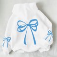 thumbnail image 6 of Posijego Girls Cute Hoodies Bow Print Valentine's Day Pullover Hooded Sweatshirts Long Sleeve Tops with Pocket, 6 of 7