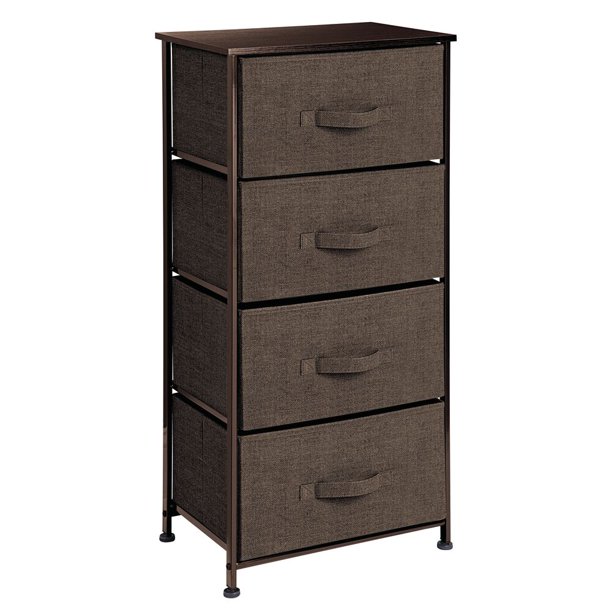 mDesign Vertical Dresser Storage Tower with 4 Drawers