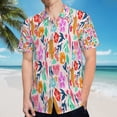 thumbnail image 5 of High Quality Hawaiian Shirts for Men Short Sleeve Aloha Beach Shirt Floral Summer Casual Button Down Shirts Blouses AU9Q3I, 5 of 7