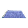 thumbnail image 2 of Ahgly Company Machine Washable Indoor Rectangle Abstract Blue Contemporary Area Rugs, 7' x 9', 2 of 4