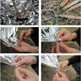 thumbnail image 4 of Mantas térmicas Mylar de emergencia, diseñadas para exteriores, manta térmica reflectante de supervivencia para primeros auxilios (paquetes de 12), 4 of 5