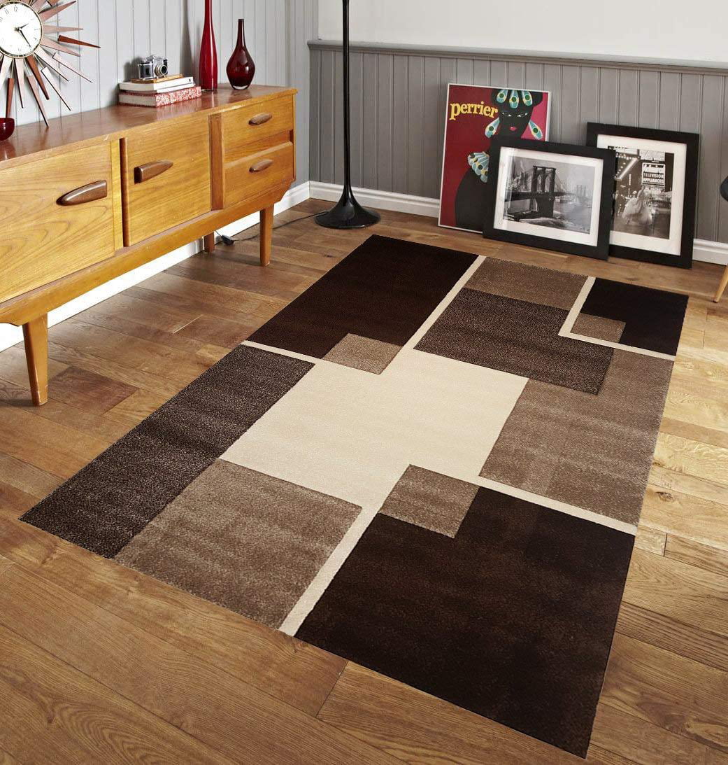 Geometric Contemporary Rug Multicolored Living Room Kitchen Transitional Rugs 