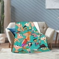thumbnail image 6 of Phineas And Ferb Blanket Soft Cozy Flannel Warm Throw Blanket Unique Gifts Room Decor Blanket 40"x30", 6 of 9
