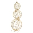 thumbnail image 6 of Northlight Open Design Stacked Christmas Ornaments Outdoor Decoration - 51" - Gold - Warm White, 6 of 6