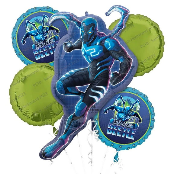 Anagram Blue Beetle Bouquet (5 piece) - Party Supplies Decorations