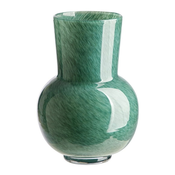 Beautiful Thyme Green Mottled Glass Vase by Drew Barrymore