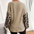 thumbnail image 3 of Suéter de manga larga para mujer, suéter de manga de leopardo para mujer Suéter de mujer Suéter de manga de leopardo para mujer Mejora tu experiencia, 3 of 6