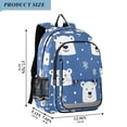 thumbnail image 2 of FORMRS Unisex School Backpack 17" Student Travel Bag with Laptop Compartment, White Polar Bear, 2 of 7
