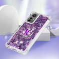 thumbnail image 5 of Glitter Clear Sparkly Bling Case for Xiaomi 12 Lite, Rugged Shockproof Flowing Liquid Floating Cover for Women with Ring Holder Phone Case for Xiaomi 12 Lite  Purple, 5 of 14
