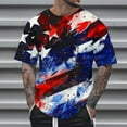 thumbnail image 2 of UVEASISHA 4th of July T-Shirts for Men Big and Tall American Flag Graphic Tees Short Sleeve Crewneck Casual Patriotic Shirts Independence Day Funny Tshirt Multicolor 4XL, 2 of 6