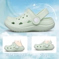 thumbnail image 4 of AMANSSE Boys Girls Garden Clogs Kids Slides Sandals Shower Slippers Unisex Child Beach Water House Shoes Indoor Outddor Light Green Big Kid Size 4, 4 of 6