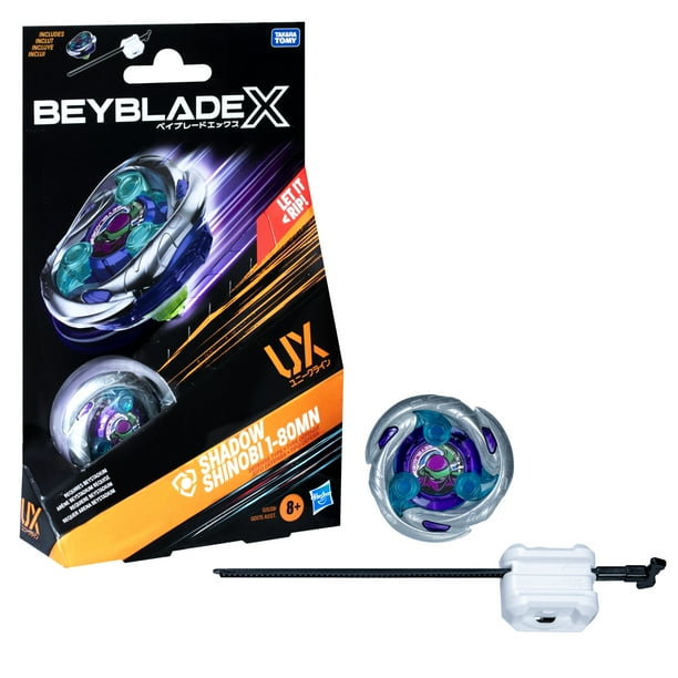 Beyblade X Shadow Shinobi 1-80MN UX Starter Pack Top and Launcher