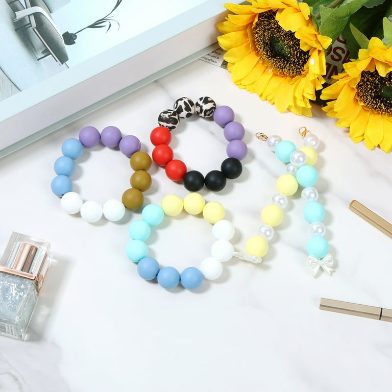 Bracelet Silicone Bead Supplies 100Pcs 15mm Silicone Beads 10