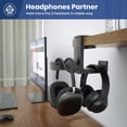 thumbnail image 2 of Soporte para auriculares EURPMASK Dual, giratorio 360°, negro, 2 of 8