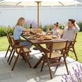thumbnail image 5 of Bamboo Folding Chairs With Woven Rattan Backrest & Seat Rubber Bamboo Frame | Walnut Color, 5 of 8