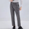 thumbnail image 3 of Teylalorva Pants for Boys Suit Trousers Elastic Waist With Pocket Party Performance (2-18) Gray Size 12, 3 of 9