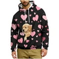 thumbnail image 2 of YOIAVAIOY Men Pet Pouch hoodies Oversized Cat Dog Pouch Sweatshirt Couple's Animal Carriers Comfy Pullover with Pockets Pink M, 2 of 5